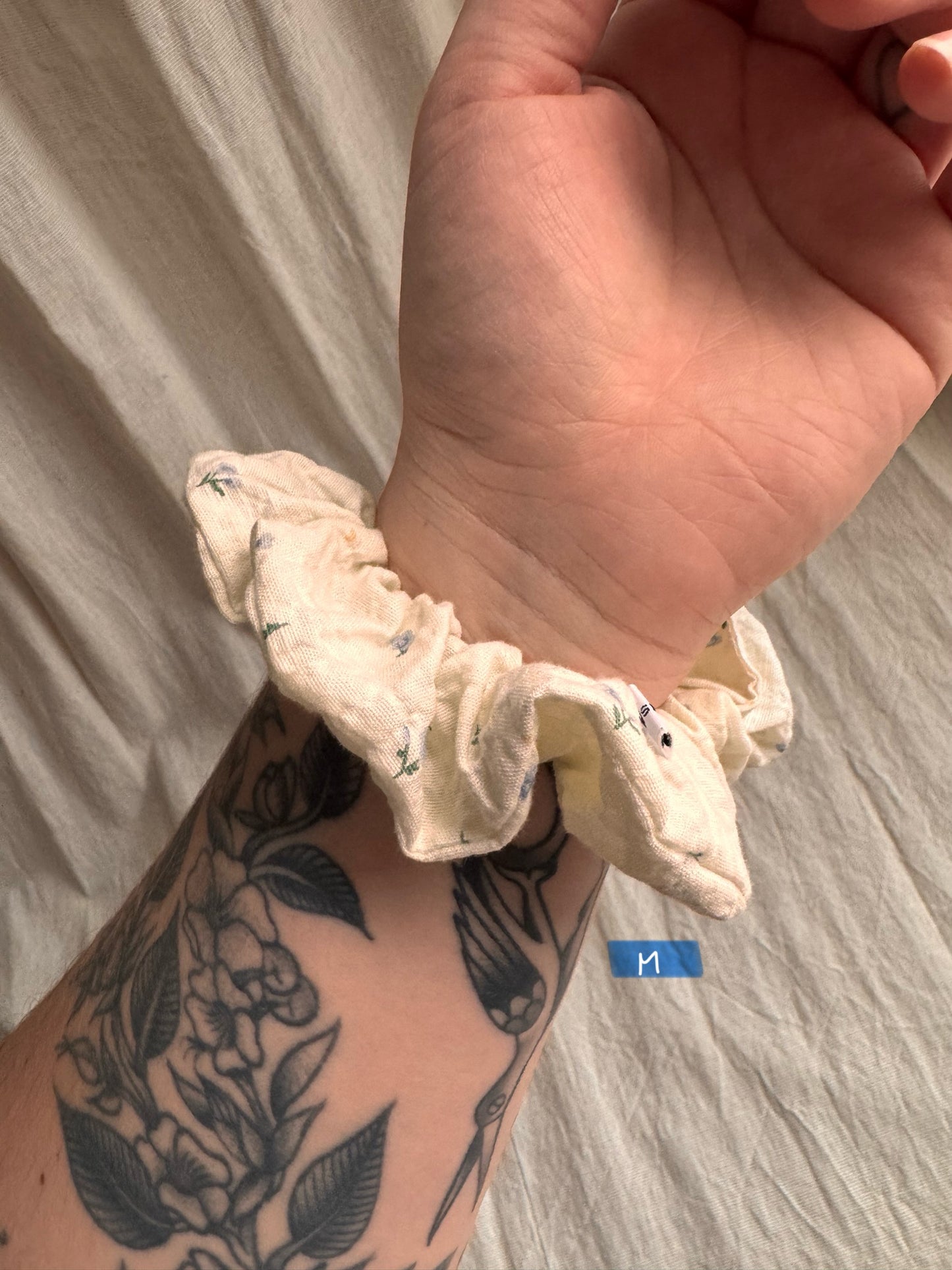 Scrunchie Seersucker Blumen