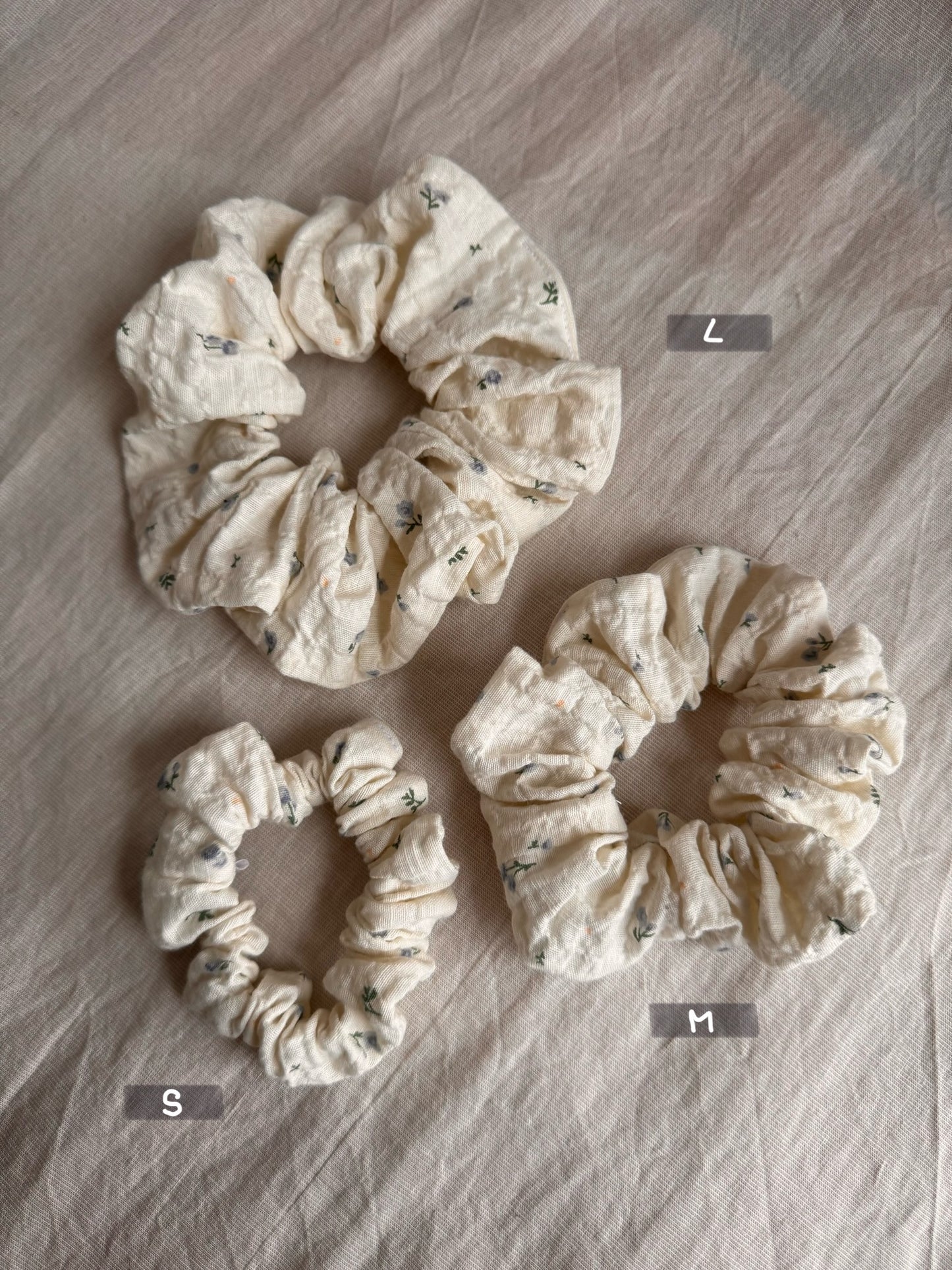 Scrunchie Seersucker Blumen