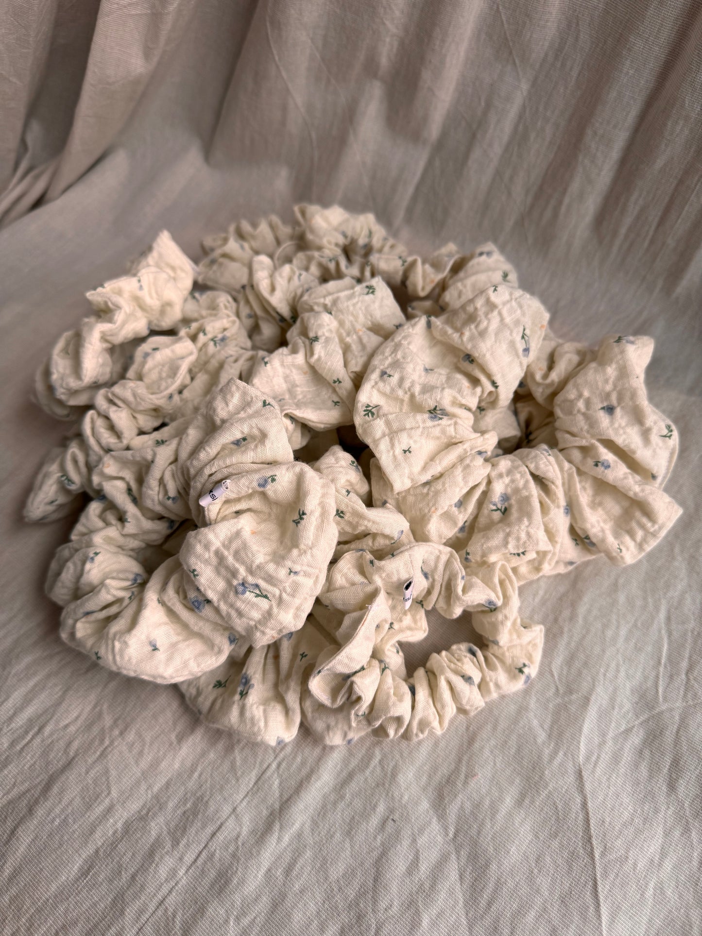 Scrunchie Seersucker Blumen